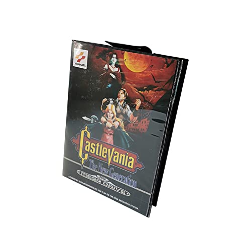 Bewitched ZHANGHANG Castlevania Nueva generación Apta para 16 bits Sega Genesis/Megadrive Cartucho de Videojuegos Consola con Caja de Venta al por Menor ZH (Color : Black)