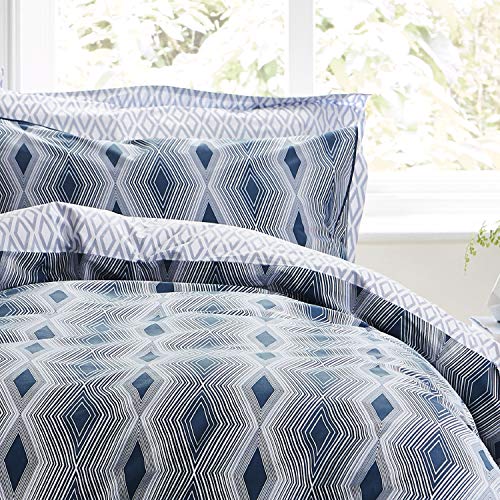 Bianca Ziggurat Duvet Cover 240 x 220 and 2 Pillowcases 50 x 85, Multicolor, 240x220+50x85(2)
