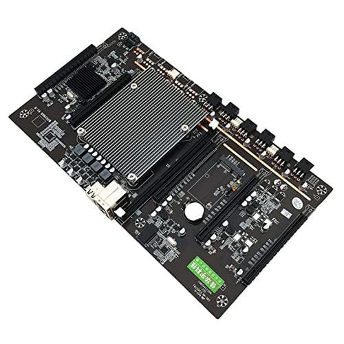 BigBigHundred Placa Base X79 3060 Placa Base BTC/Eth de Cinco Tarjetas en línea LGA2011 Pin DDR3 Pitch 60mm Tarjeta gráfica Componentes de PC con Ventilador de CPU para minería Bitco1n Crypto Etherum