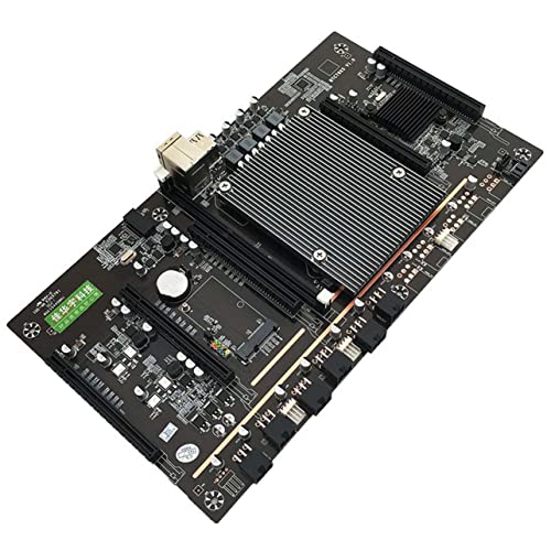 BigBigHundred Placa Base X79 3060 Placa Base BTC/Eth de Cinco Tarjetas en línea LGA2011 Pin DDR3 Pitch 60mm Tarjeta gráfica Componentes de PC con Ventilador de CPU para minería Bitco1n Crypto Etherum