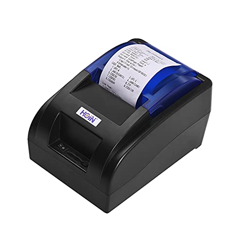Bisofice Impresora térmica de recibos portátil de 58mm impresora tickets con interfaz BT y USB Impresión clara de billetes de alta velocidad Compatible con el conjunto de comandos ESC/POS