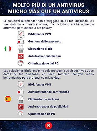 Bitdefender Total Security 2022 | 5 dispositivos | 1 año | PC/MAC | ES