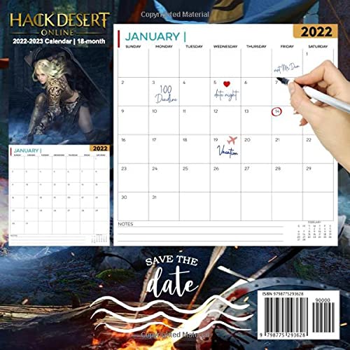 Black Desert Online: OFFICIAL 2022 Calendar - Video Game calendar 2022 - Black Desert Online -18 monthly 2022-2023 Calendar - Planner Gifts for ... games Kalendar Calendario Calendrier).2