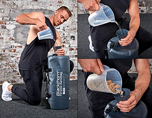 Blackthorn Fitness saco de arena con 6 variantes de asas I puede llenarse individualmente hasta 30 kg I a prueba de fugas y robusto I saco de pesas para el entrenamiento físico