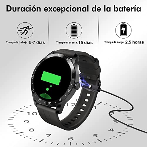 Blackview X1 Smartwatch, Reloj Inteligente Hombre - Esfera de Reloj de DIY, Reloj Deportivo Hombre Pulsometro, Pulsera Actividad Inteligente, Smartwatch Hombre para Android e iOS (Versión Mejorada)