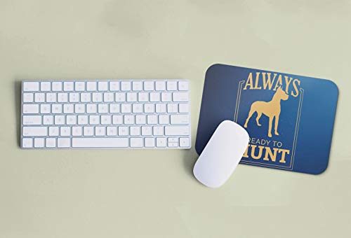 BLAK TEE Dog Hunter Mouse Pad 18 x 22 cm in 3 Colours Blue