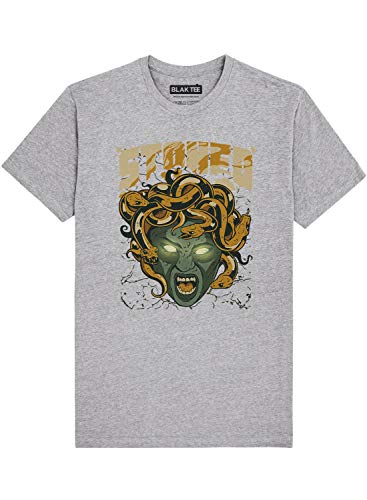 BLAK TEE Hombre Ancient Medusa Stoned by Weed Camiseta L