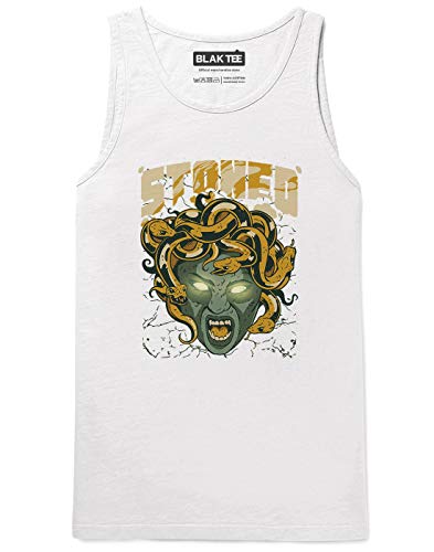 BLAK TEE Hombre Ancient Medusa Stoned by Weed Camiseta Sin Mangas S