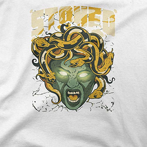 BLAK TEE Hombre Ancient Medusa Stoned by Weed Camiseta Sin Mangas S