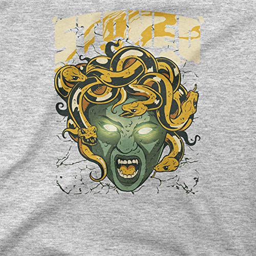 BLAK TEE Mujer Ancient Medusa Stoned by Weed Camiseta V-Neck S
