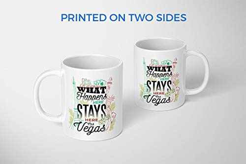 BLAK TEE What Happens In Vegas Porcelain Coffee and Tea Mug 330 ml