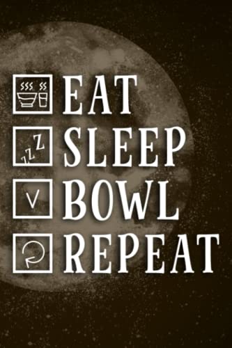 Blood Pressure Log Book - Eat Sleep Bowl Repeat - Funny Retro Vintage Bowling Gift Pretty: Bowl, Simple Daily Blood Pressure Log for Record and ... - 110 Pages (6" x 9" Inches) ,Appointment
