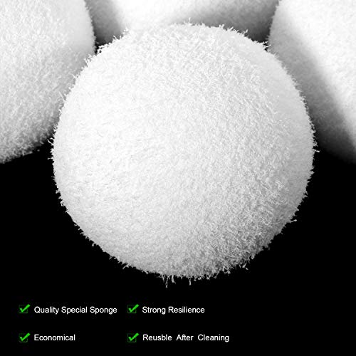 Bola de Eliminación de Escoria Bola de Esponja de Escoria Reutilizable Bola de Esponja de Filtro de Piscina Bola Absorbente de Aceite Lavable para Limpieza de Piscinas Bañeras Spas (6 Piezas)