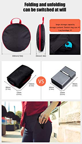 Bolsa Ring Con para Switch Game Ring Fit Adventure, compatible con Ring Con, cinta de la pierna, Joy-Con mando, funda protectora, a prueba de polvo, negro