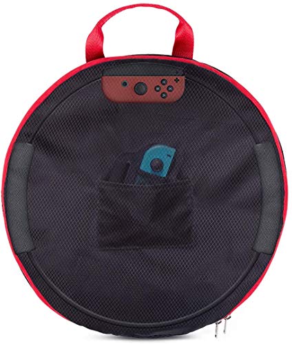 Bolsa Ring Con para Switch Game Ring Fit Adventure, compatible con Ring Con, cinta de la pierna, Joy-Con mando, funda protectora, a prueba de polvo, negro