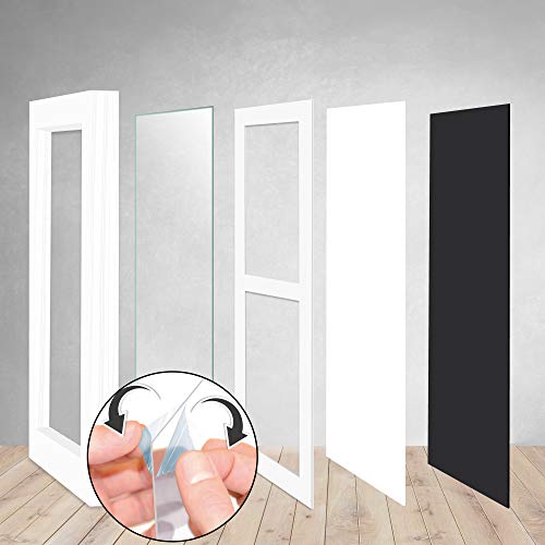 bomoe Marco de Fotos múltiple Galeria para 4 Fotos (1x 15x20 cm y 3X 10x15 cm) - Tamaño: 37,5x30x2,5 cm - Blanco