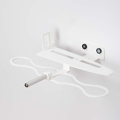 Borangame, Soporte de Pared PlayStation 5 Disk e Digital Edition, Base Vertical para PS5, Soporte para dos Mandos y Auriculares Play 5, en Hierro con Recubrimiento de Polvo, Blanco