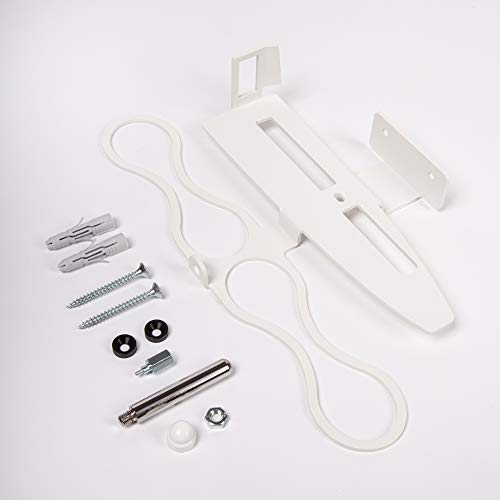 Borangame, Soporte de Pared PlayStation 5 Disk e Digital Edition, Base Vertical para PS5, Soporte para dos Mandos y Auriculares Play 5, en Hierro con Recubrimiento de Polvo, Blanco