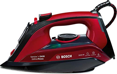 Bosch Plancha A Vapor TDA503001P 3000W, 800 W, 1.2, Cerámica, Negro/Rojo/ Granate