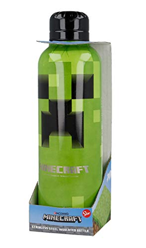BOTELLA TERMO ACERO INOXIDABLE 515 ML | MINECRAFT