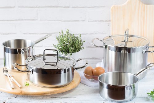 BRA Profesional - Set para cocinar al Vapor con Tapa, 24 cm, Acero Inoxidable 18/10 (A341005)