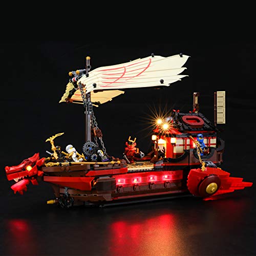 BRIKSMAX Kit de iluminación LED Lego Ninjago La Taglia del Destino - Compatible con Lego 71705 Building Blocks Model- No incluir el Conjunto de Lego