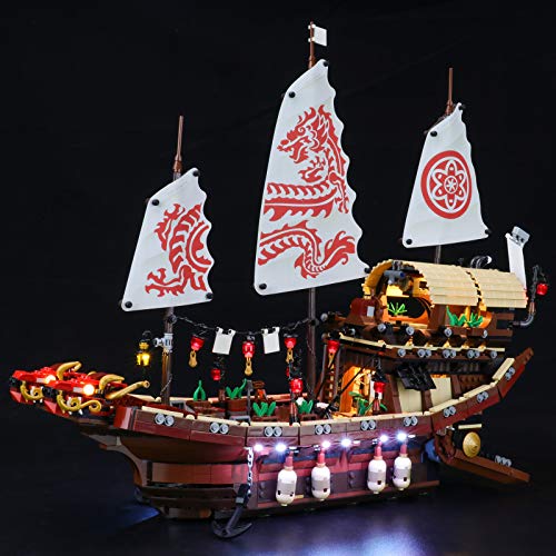 BRIKSMAX Kit de iluminación LED Lego Ninjago Recompensa del Destino - Compatible con Lego 70618 Building Blocks Model- No incluir el Conjunto de Lego ( Versión de Control Remoto )