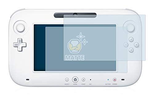 BROTECT Protector Pantalla Anti-Reflejos Compatible con Nintendo Wii U Gamepad (Controller) (2 Unidades) Película Mate Anti-Huellas