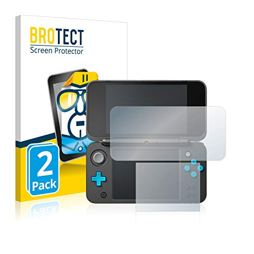 BROTECT Protector Pantalla Compatible con New Nintendo 2DS XL Protector Transparente (2 Unidades) Anti-Huellas