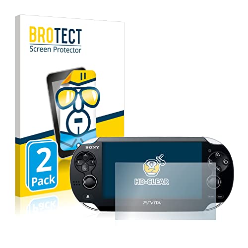 BROTECT Protector Pantalla Compatible con Sony Playstation PS Vita Protector Transparente (2 Unidades) Anti-Huellas