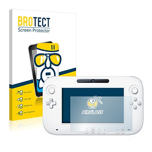 BROTECT Protector Pantalla Cristal Compatible con Nintendo Wii U Gamepad (Controller) Protector Pantalla Vidrio - Dureza Extrema, Anti-Huellas