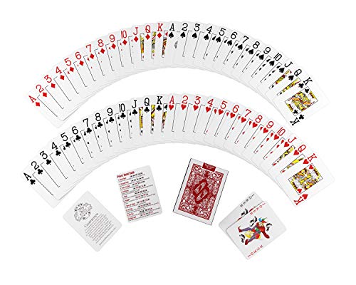 Bullets Playing Cards Cartas Poker de plastico. 2 x Baraja Poker Set Profesional. Naipes poquer Premium plastificadas Ideales para Texas Holdem, con índice Jumbo