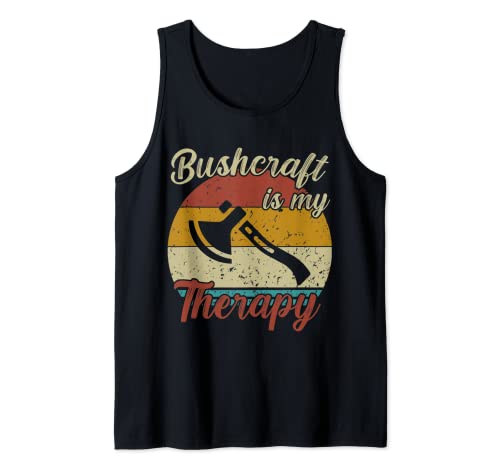 Bushcraft es mi terapia//Bushcraft Survival Camiseta sin Mangas