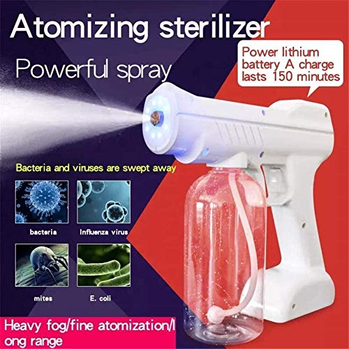 Byakns Pequeño atomizador Ulv Fogger, esterilización de Mano portátil Nano Steam Steam Atomizer para Ropa, hogar, Hospital, Tiendas Herramienta de Niebla