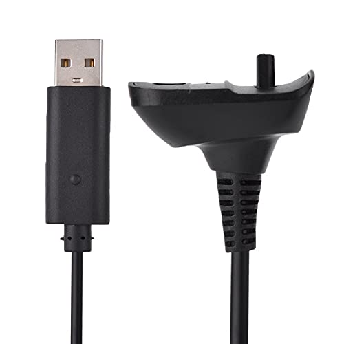 Cable de carga para Controlador Inalámbrico Microsoft Xbox 360, Cargador USB, Cable de Carga Rápida, Cobre Puro (Blanco)