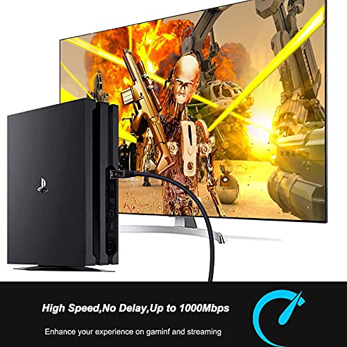 Cable Ethernet, BENFEI Cat6 Gigabit Ethernet, Cable LAN RJ45, 1000 Mbps, Compatible con PS4, Xbox One, Smart TV, Interruptor, enrutador, Panel de conexión (5 M)