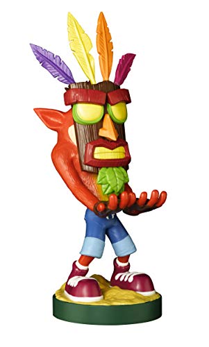 Cable guy Aku Crash Bandicoot, soporte de sujeción o carga para mando de consola y/o smartphone de tu personaje favorito con licencia de Activision. Producto con licencia oficial. Exquisite Gaming