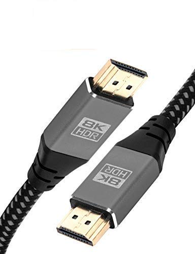 Cable IBRA 2.1 HDMI 8K Ultra Alta Velocidad 48Gbps de Plomo | Admite 8K@60HZ, 4K@120HZ, 4320p, Compatible con Fire TV, Soporte 3D, Función Ethernet, 8K UHD, 3D-Xbox Playstation PS3 PS4 PC - 2M