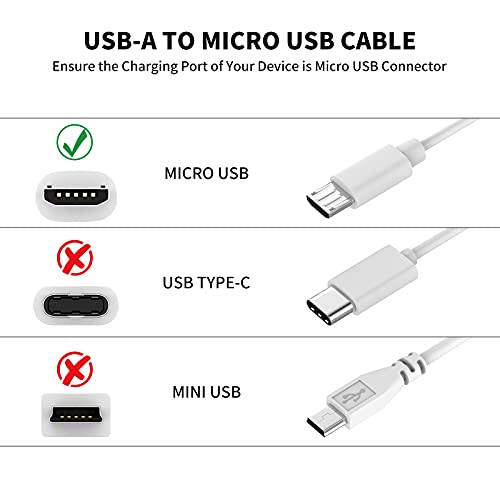 Cable Micro USB 10m, ACOCOBUY Cable USB Micro USB, Cable Micro USB para Cámaras de Seguridad Domésticas, Cable para Xiaomi Cámara Mi 360° (1080p), MI 360° Home Security Camera 2K Pro, Controlador PS4