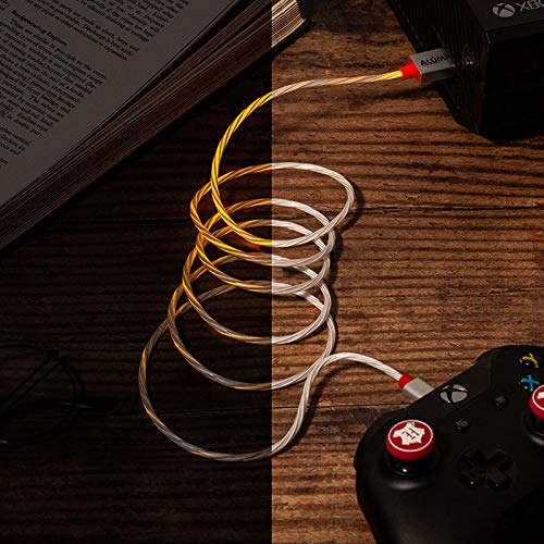 Cable micro USB carga rápida con agarres para el pulgar Harry Potter - Cable micro USB / Cable de carga rápida de 1,5 metros con adorno mando Nintendo Switch Harry Potter
