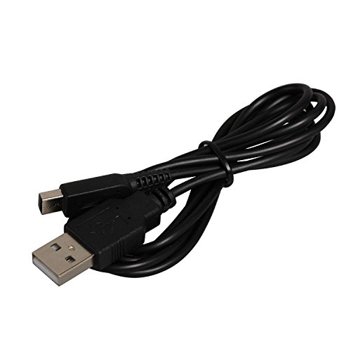 Cable para 3ds, Cable Cargador USB para 3DS, 3DS XL, DSI, DSI XL, 2DS, Nuevo 3DS XL (Negro, 1.2m)