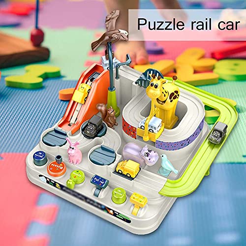 cakunmik Juguetes para niños, vías de Tren de Animales, Juegos de Juguetes de Aventuras de Aventuras, adecuados para niños y niñas