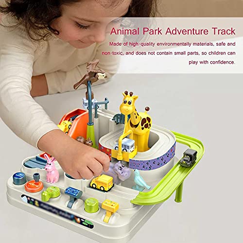 cakunmik Juguetes para niños, vías de Tren de Animales, Juegos de Juguetes de Aventuras de Aventuras, adecuados para niños y niñas
