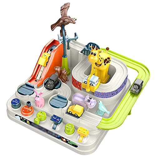 cakunmik Juguetes para niños, vías de Tren de Animales, Juegos de Juguetes de Aventuras de Aventuras, adecuados para niños y niñas