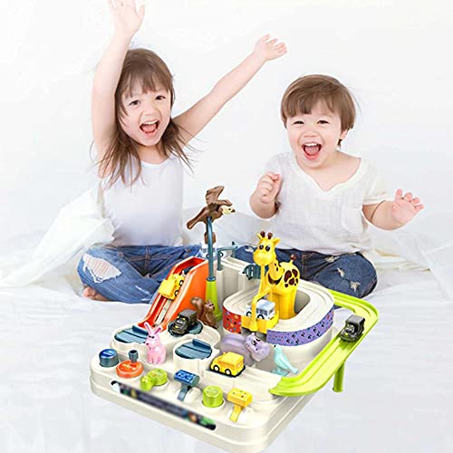 cakunmik Juguetes para niños, vías de Tren de Animales, Juegos de Juguetes de Aventuras de Aventuras, adecuados para niños y niñas