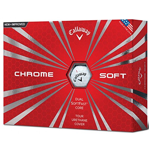 Calaway Chrome Soft Bolas de Golf, Blanco, Talla Única