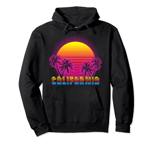 California Beach Life Electro Retro Sunset Love Cali OC Sudadera con Capucha
