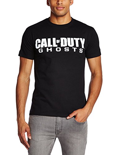 Call of Duty Ghosts-Logo Camiseta, Negro, M para Hombre