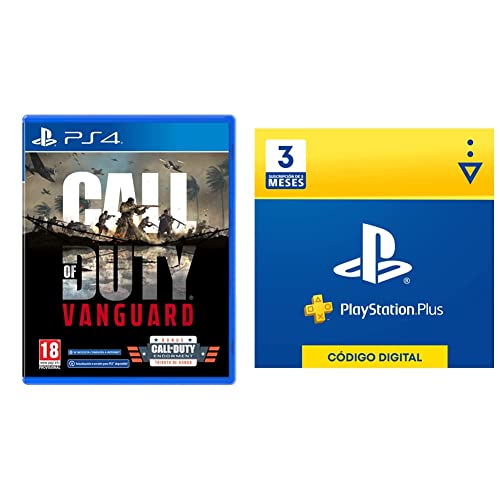 Call of Duty: Vanguard - Edición exclusiva Amazon [PS4] + Sony, PlayStation Plus - Suscripción 3 Meses | PS5/PS4/PS3 | Código de descarga PSN - Cuenta española
