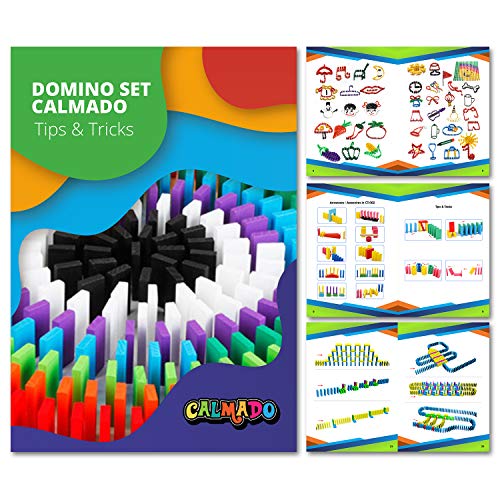 Calmado – 360 Piezas de Dominó / Juego de Fichas de Dominó de Madera “Domino Familia” + Bolsa + Libro de Instrucciones